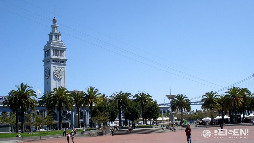 Amerika, USA, San Francisco, Port of San Francisco, Ferry Building, Vaillancourt Fountain