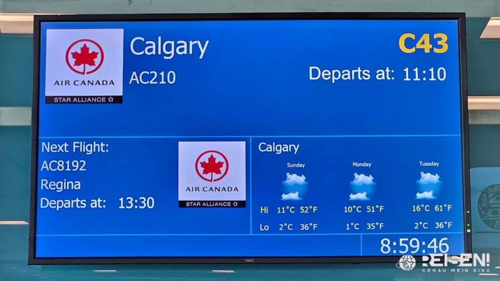Canada - Calgary und Banff 1 Canada, Calgary, Banff, Gate Airport Vancouver