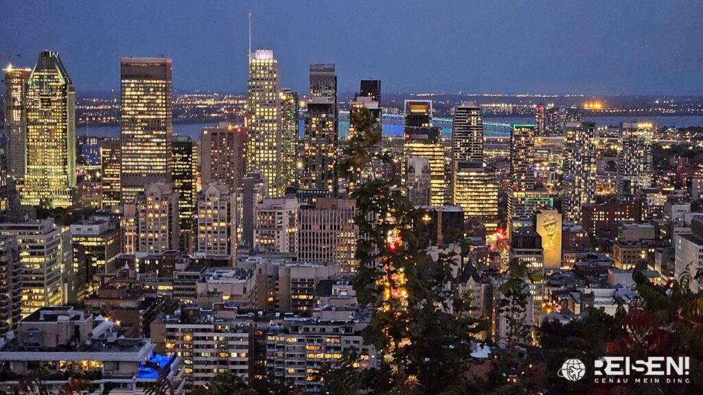 Canada, Montreal, Mount Royal, Night, Skyline